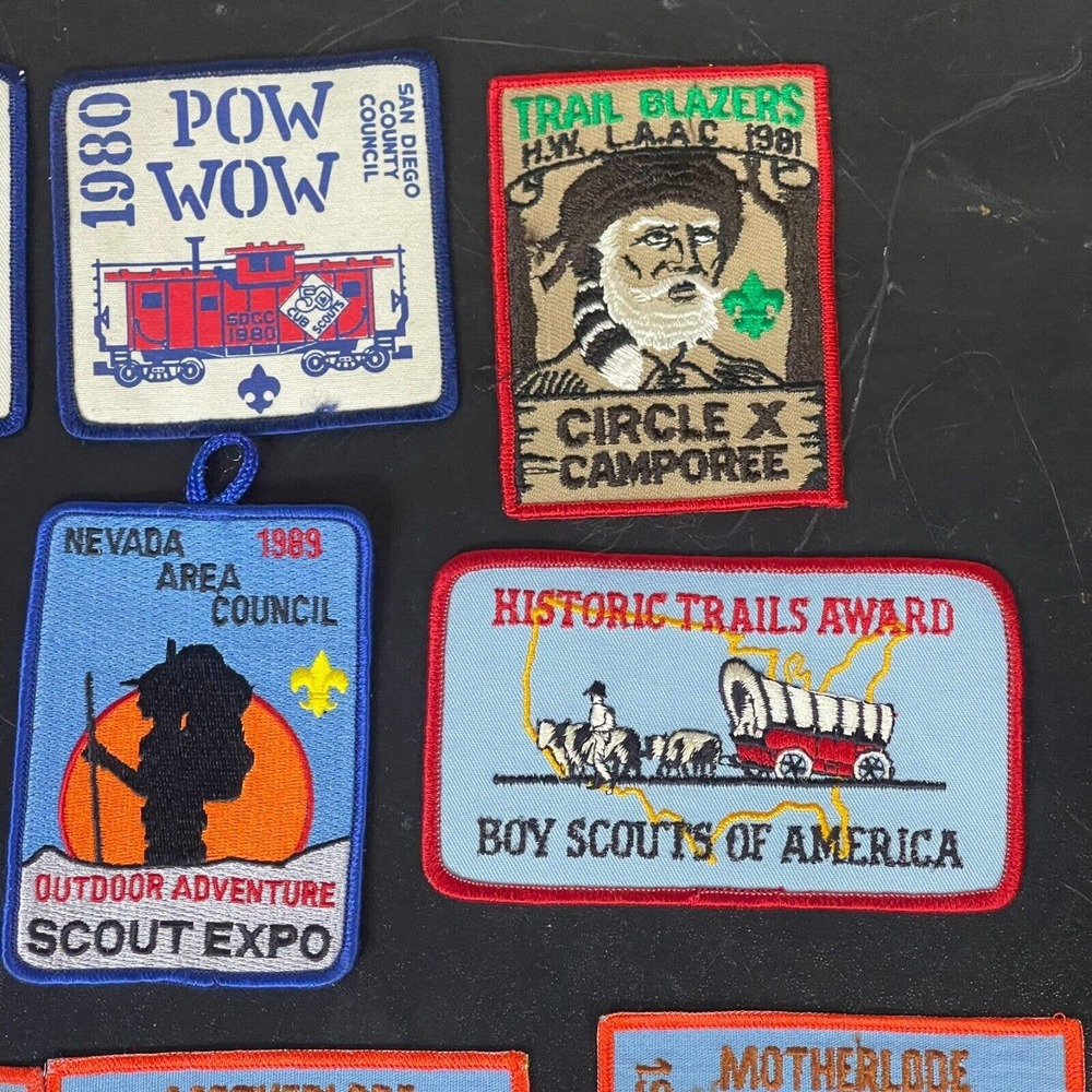 Boy Scout Patches Lot of 13 Historic Trails Pow Wow San Diego Council - Picture 3 of 6